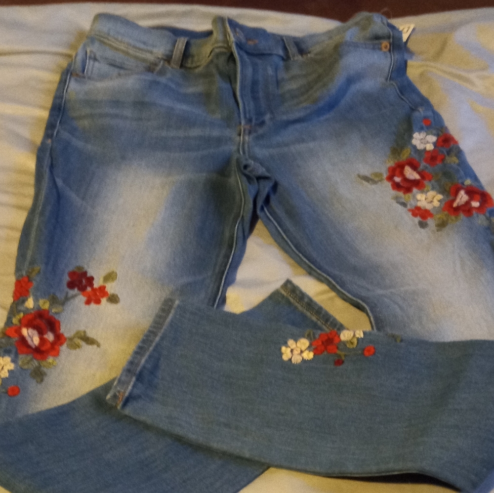 Express floral jeans size 6 reg